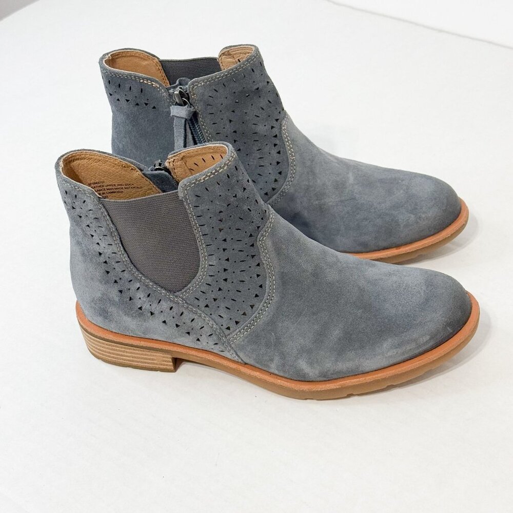 Sofft Barina NWB Sz 8 Denim Women's Italian Suede Bootie